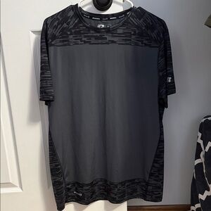 Russell Athletic Men's Charcoal and Black Short Sleeve Tee